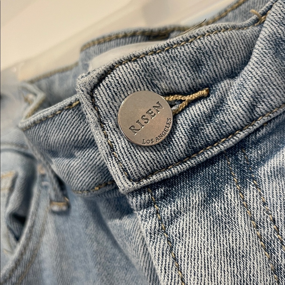 Wild Oak Boutique - Risen Distressed Light Blue Women's Jeans